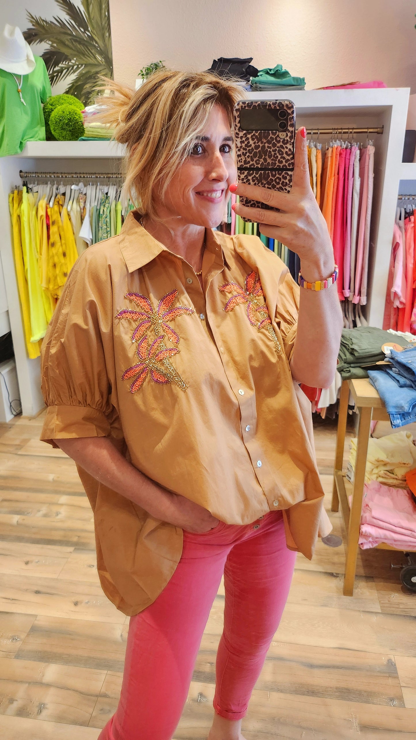 Chemise Gold and Silver Palmier