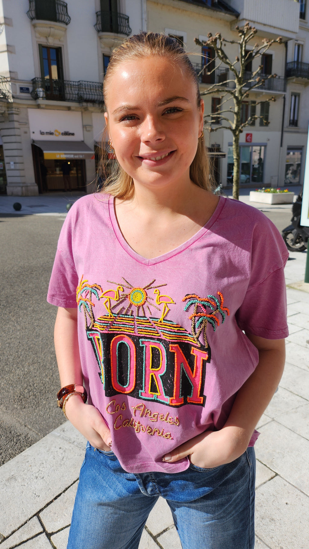 T-shirt fluide Born Rose