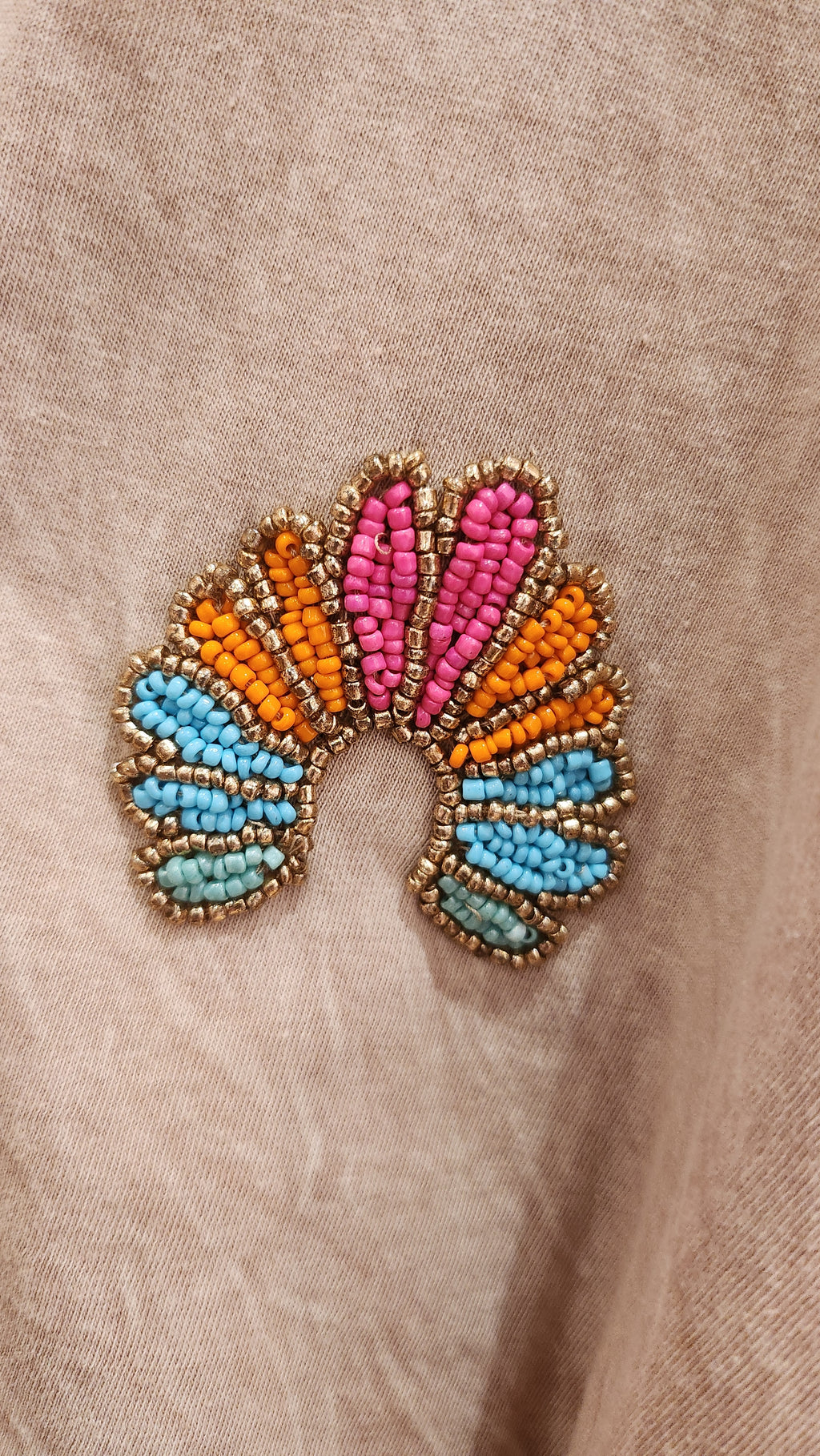 T-shirt manche courte beige