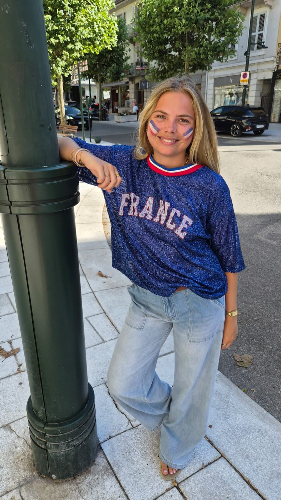 Tee-shirt France Paillette