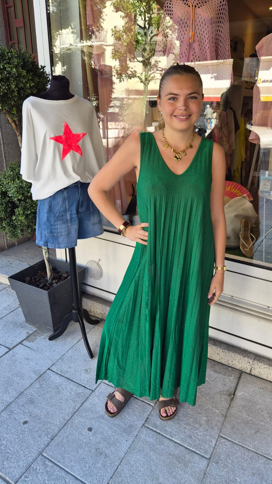Robe Glam verte