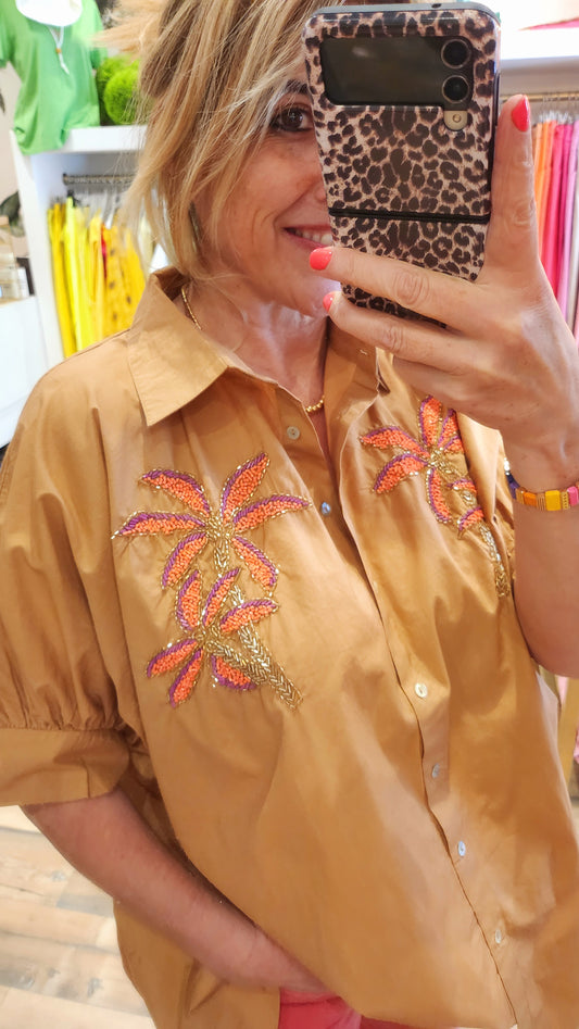 Chemise Gold and Silver Palmier