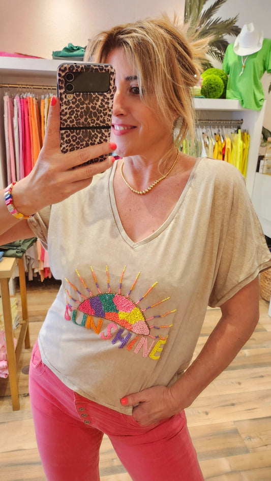 Tee-shirt Gold and Silver sunshine